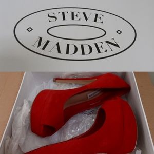 Steve Madden Alliance Red Peep Toe Heels